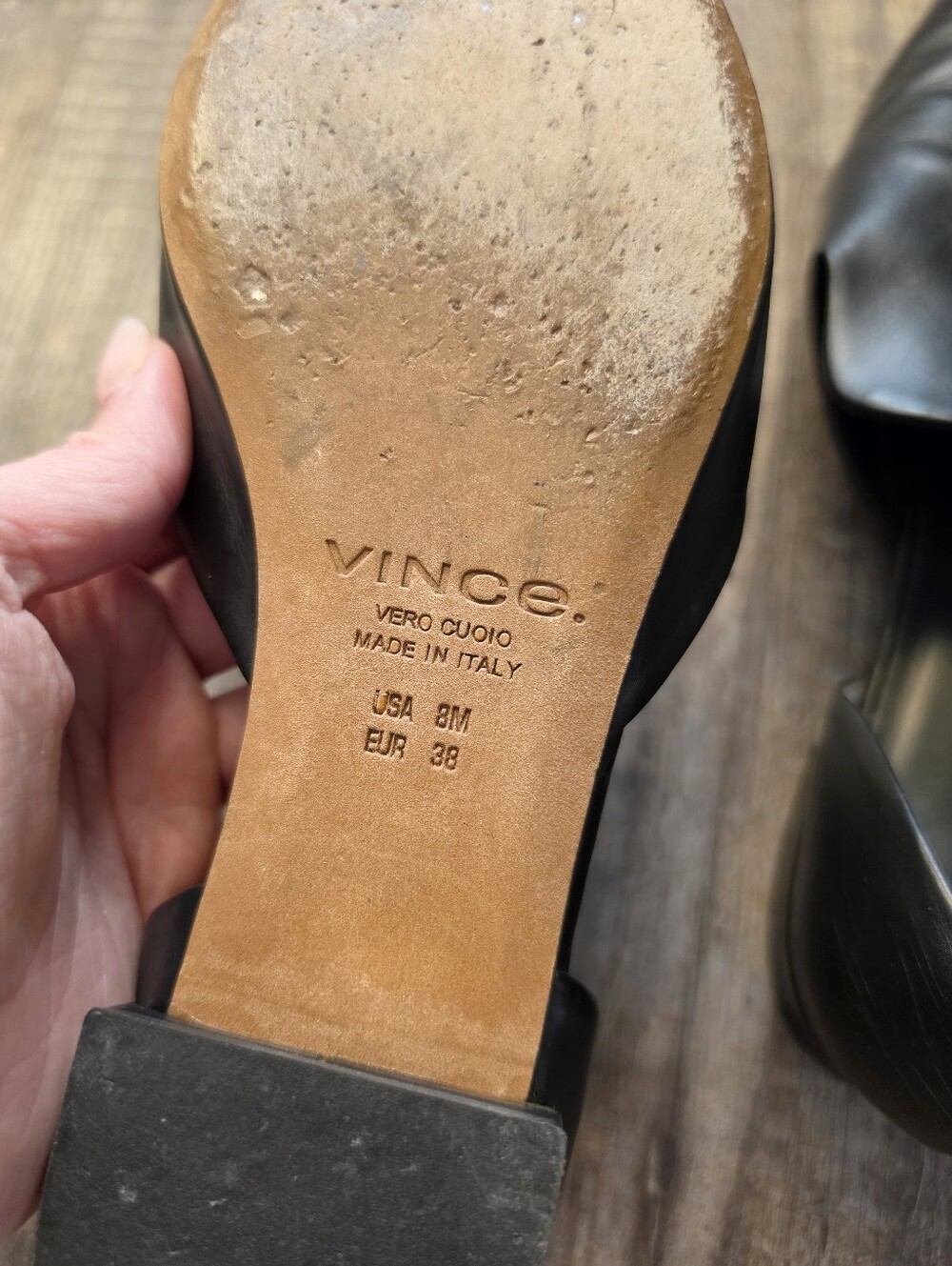 Vince Damris Black Leather Slip-on Loafers - Picture 10 of 10
